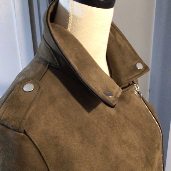 Dex Microsuede Bomber Jacket NWOT - Picture 3 of 6